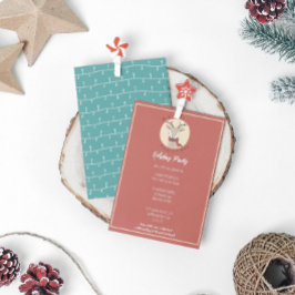 Prettig kerstfeest Cute rendier vakantiefeest Feestdagenkaart