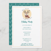 Prettig kerstfeest Cute rendier vakantiefeest Feestdagenkaart (Voorkant / Achterkant)