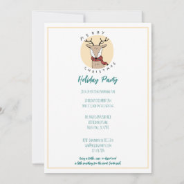 Prettig kerstfeest Cute rendier vakantiefeest Feestdagenkaart