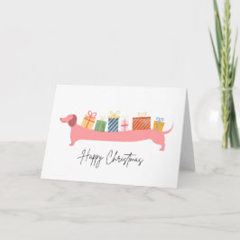 Prettig kerstfeest Dachshond  Honden Kerstcadeaus Kaart