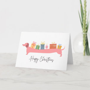 Prettig kerstfeest Dachshond  Honden Kerstcadeaus Kaart