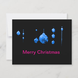 Prettig Kerstfeest Dansende Ballen Blauw jGibney Z Briefkaart