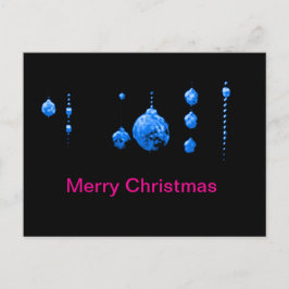 Prettig Kerstfeest Dansende Ballen Blauw jGibney Z Briefkaart