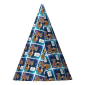Prettig kerstfeest dansende rendieren feesthoedjes (Achterkant)