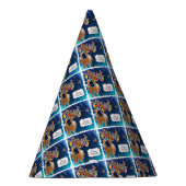 Prettig kerstfeest dansende rendieren feesthoedjes (Rechts)