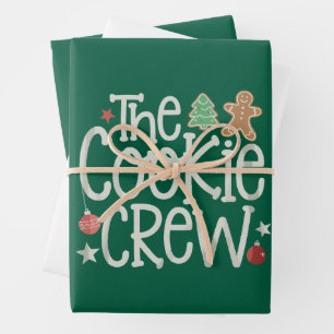 Prettig kerstfeest De Cookie Crew Kerstmis Matchin Inpakpapier Vel