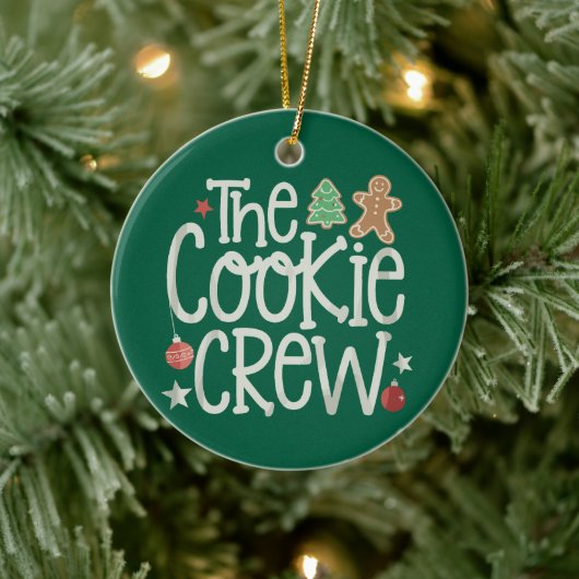 Prettig kerstfeest De Cookie Crew Kerstmis Matchin Keramisch Ornament (Boom)