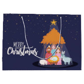 Prettig kerstfeest De geboorte van Christus Groot Cadeauzakje (Achterkant)