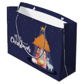 Prettig kerstfeest De geboorte van Christus Groot Cadeauzakje (Achterkant Gekanteld)