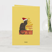 Prettig kerstfeest De Zwarte Kat Met Gestileerde G Feestdagen Kaart (Achterkant)