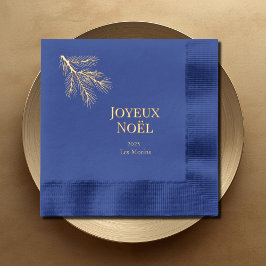Prettig Kerstfeest - delicate dennen takken Folie Servetten
