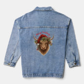 Prettig kerstfeest denim jacket (Achterkant)