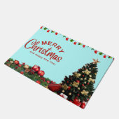 Prettig kerstfeest  deurmat (Schuin)
