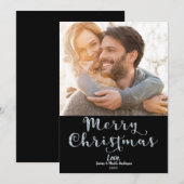 Prettig kerstfeest diamanten letters glamour vakan feestdagenkaart (Voorkant / Achterkant)