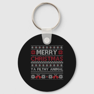 Prettig kerstfeest Dier Vies Jullie Lelijke Stijl Sleutelhanger