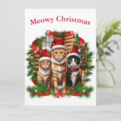 Prettig kerstfeest Dieren Feestdagenkaart (Staand voorkant)