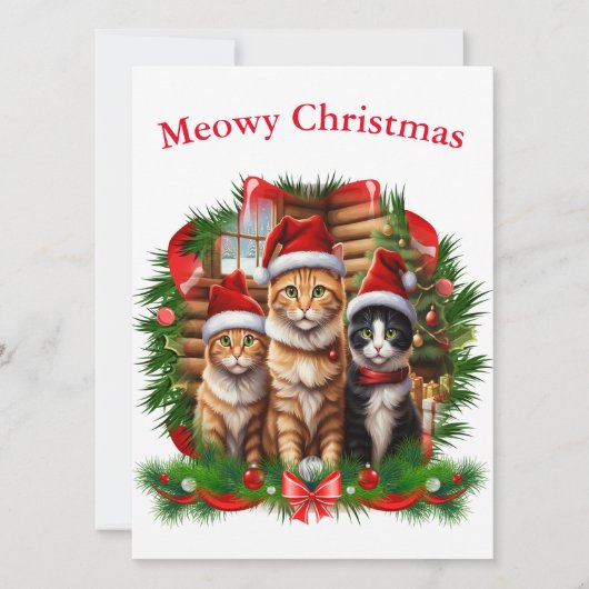 Prettig kerstfeest Dieren Feestdagenkaart (Voorkant)