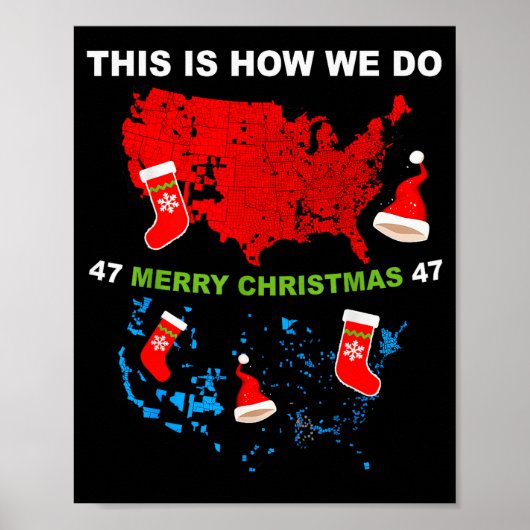 Prettig kerstfeest Dit is hoe we het doen Trump wi Poster (Voorkant)