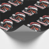 Prettig kerstfeest - Dobermann Kerstman Hoed Grapp Cadeaupapier (Hoek)