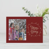 Prettig kerstfeest Doe-het-zelf fotolijst Feestdagenkaart (Staand voorkant)