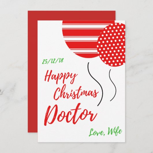 Prettig kerstfeest dokter feestdagenkaart (Voorkant / Achterkant)