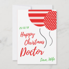 Prettig kerstfeest dokter feestdagenkaart