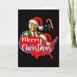 Prettig kerstfeest Donald Trump Rode Dekking Kaart