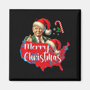 Prettig kerstfeest Donald Trump Rode Dekkingskaart Magneet