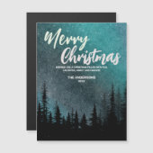 Prettig kerstfeest Donkere Nacht lucht pijnboom bo (Voorkant / Achterkant)