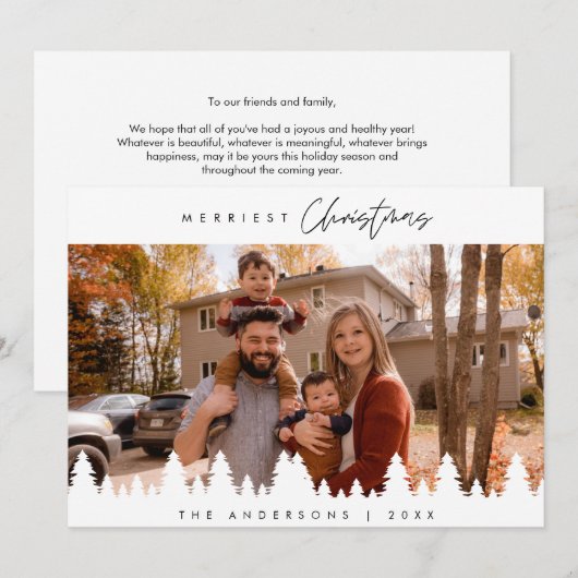 Prettig Kerstfeest, Downloadbare familie foto Feestdagenkaart (Voorkant / Achterkant)