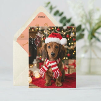 Prettig Kerstfeest Doxer Kerstportret Feestdagenkaart