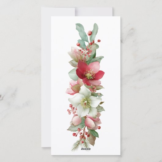 Prettig kerstfeest Drie foto Vakantie  Feestdagenkaart (Achterkant)