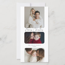 Prettig kerstfeest Drie foto's Vakantie