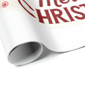 Prettig kerstfeest Drie Kerstman Elf Rendier Siame Cadeaupapier (Rol Hoek)