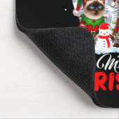 Prettig kerstfeest Drie Kerstman Elf Rendier Siame Muismat (Hoek)