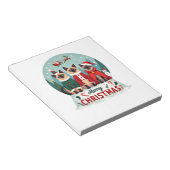 Prettig kerstfeest Drie Kerstman Elf Rendier Siame Notitieblok (Schuin)