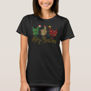 Prettig kerstfeest Drie Kippen Buffalo Luipaard Ro T-shirt