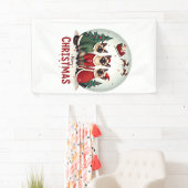 Prettig kerstfeest Drie Sinterklaas Elf Rendier Si Spandoek (Insitu)