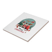 Prettig kerstfeest Drie Sinterklaas Elf Rendier Si Tegeltje (Zijkant)