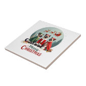 Prettig kerstfeest Drie Sinterklaas Elf Rendier Si Tegeltje (Zijkant)