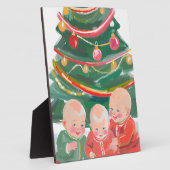Prettig kerstfeest drieling fotoplaat (Zijkant)
