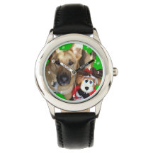 Prettig kerstfeest Duitse Herdershond horloge
