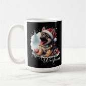 Prettig Kerstfeest Duitse Herdershond Koffiemok (Links)