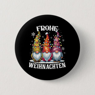 Prettig kerstfeest Duitse kabouter Kerstmis Ronde Button 5,7 Cm