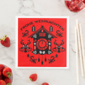 Prettig Kerstfeest Duitse Koekoeksklok Servet (Insitu)