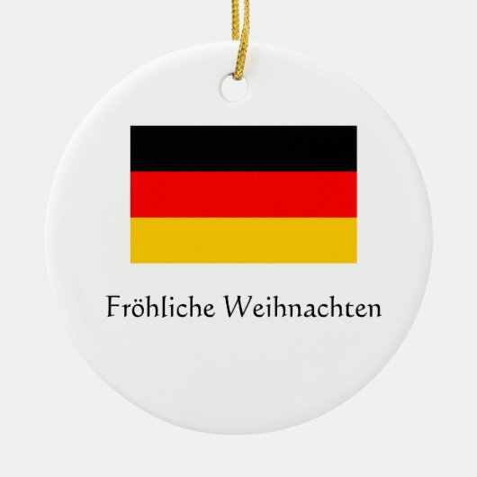 Prettig kerstfeest Duitse ornament (Voorkant)