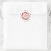 Prettig Kerstfeest Duitse Retouradres Ronde Sticker (Tas)