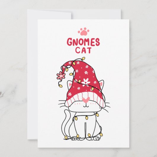 Prettig kerstfeest Dwerg Kat Feestdagenkaart (Voorkant)