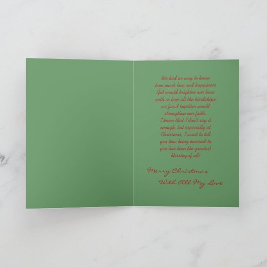 Prettig kerstfeest echtgenoot feestdagen kaart (Binnen)