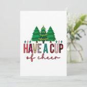 Prettig Kerstfeest, een beker vol vrolijkheid Feestdagenkaart (Staand voorkant)